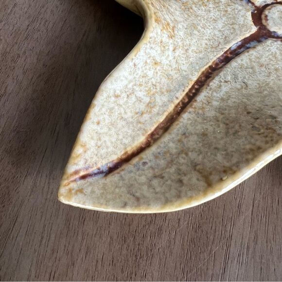 1948 Starfish MCM Vintage ceramic dish /tray gold/tan tones no chips - Picture 12 of 12